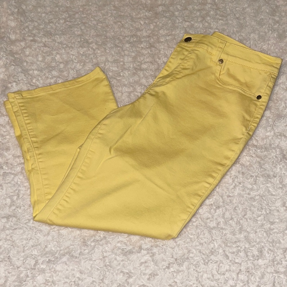 Diane Gilman Cropped Yellow Pants (12P) - Picture 9 of 14